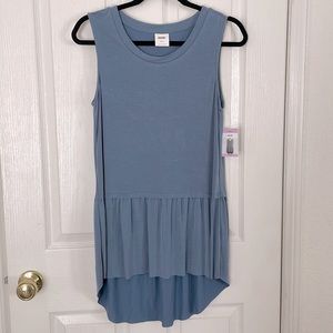 Mote - Peplum Tank - Denim